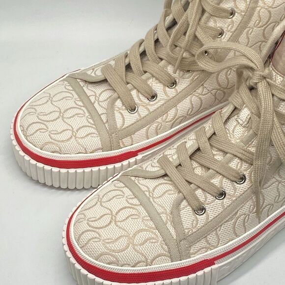 Christian Louboutin Pedro Cl Jacquard High-Top Sneakers size 42/us size 9 - Picture 7 of 15